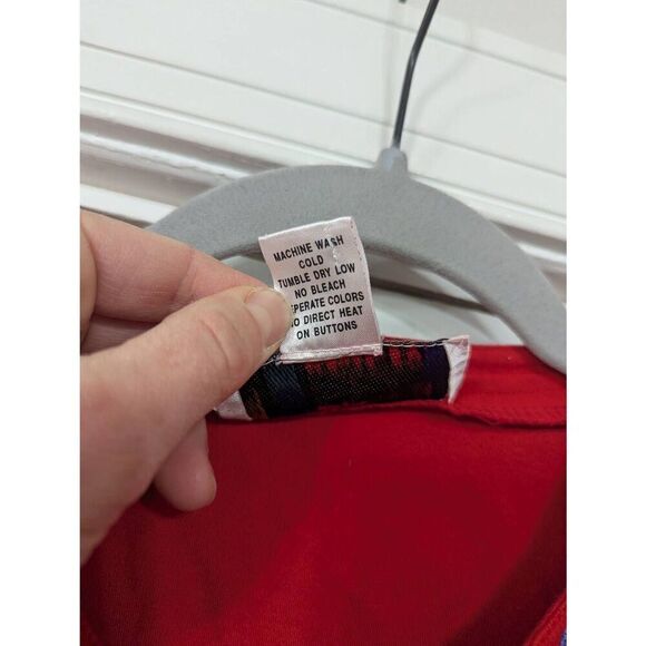 Michael Simon Simon Sez Snowman Cardigan girl's size 12/14 L red embroidered - Picture 5 of 6